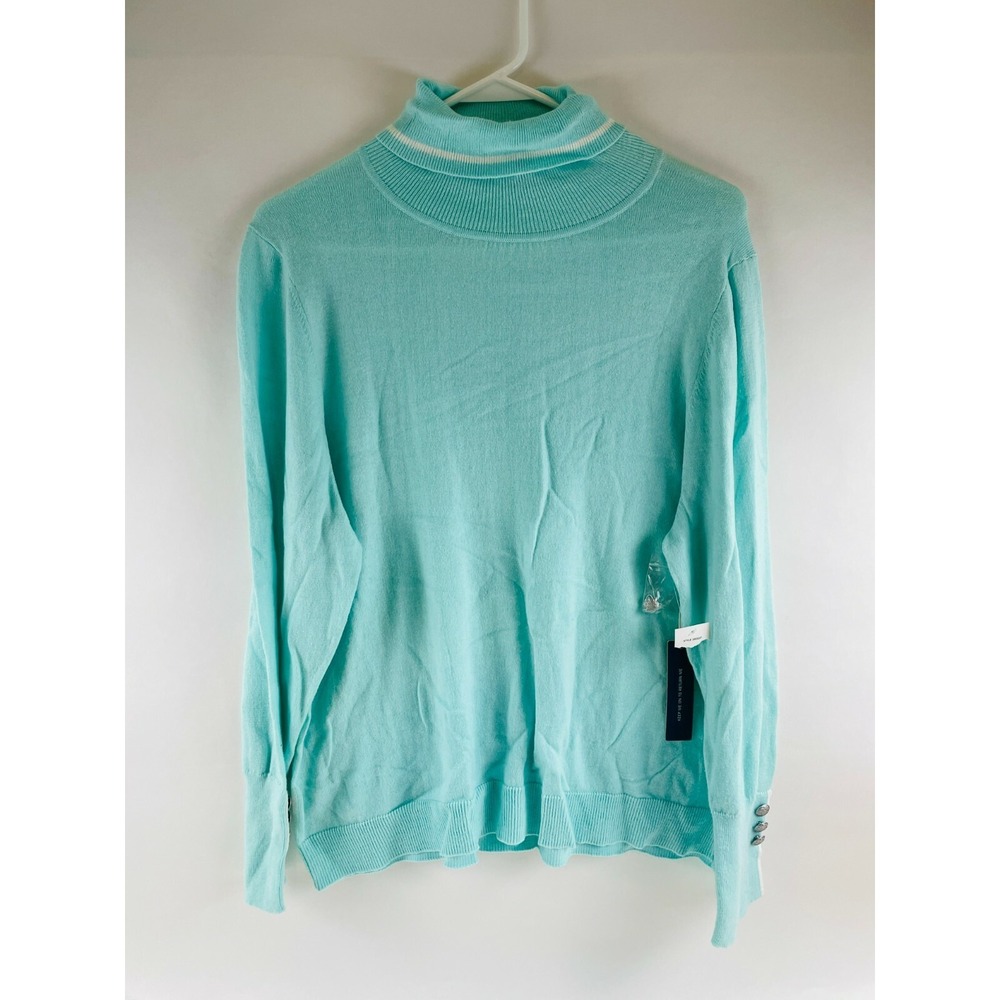 Court & Rowe Sweater Women's Size XXL Blue Pullover Turtle Neck Long Sleeve NWT